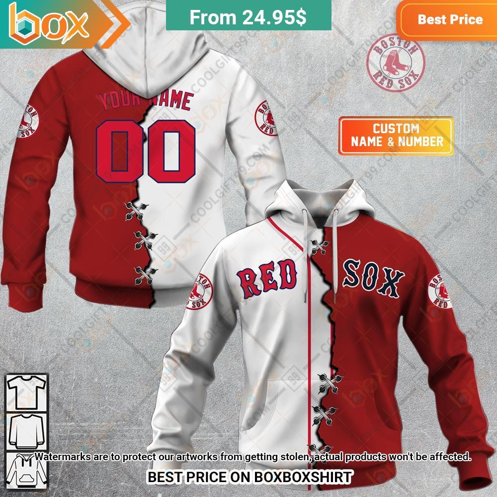mlb boston red sox mix jersey personalized hoodie 1 17