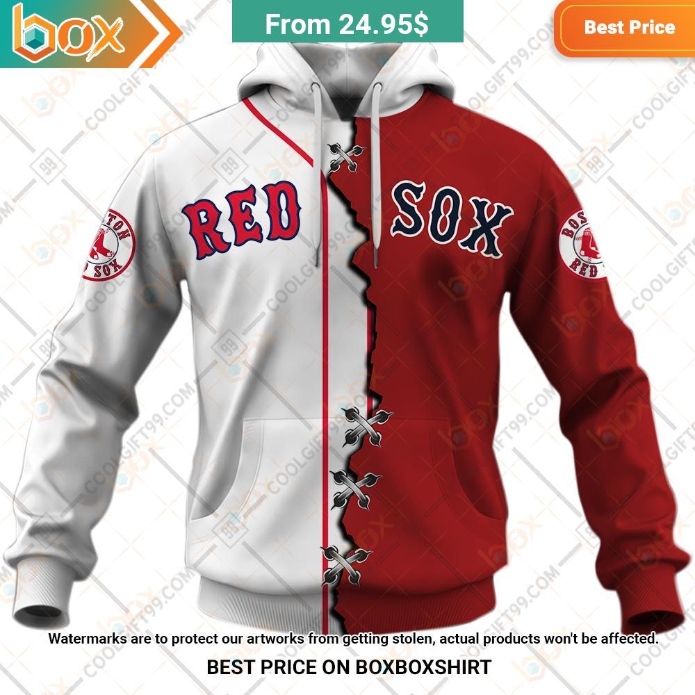 mlb boston red sox mix jersey personalized hoodie 2 910
