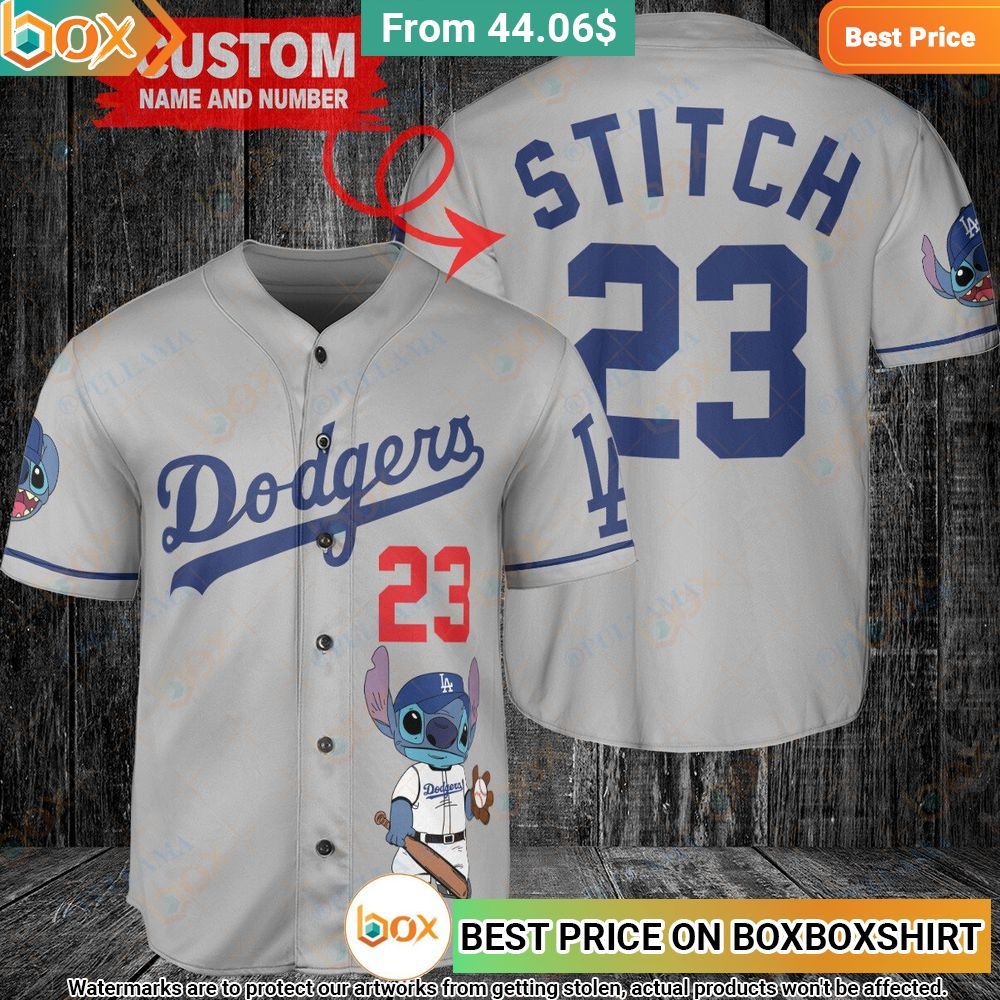 MLB Los Angeles Dodgers Stitch Personalized Baseball Jersey 7