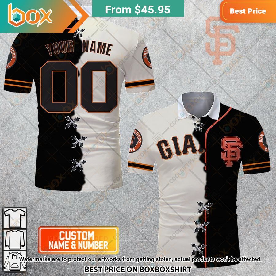 HOT MLB San Francisco Giants Mix jersey Style Polo Shirt 7