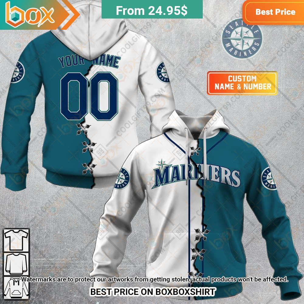 mlb seattle mariners mix jersey personalized hoodie 1 823