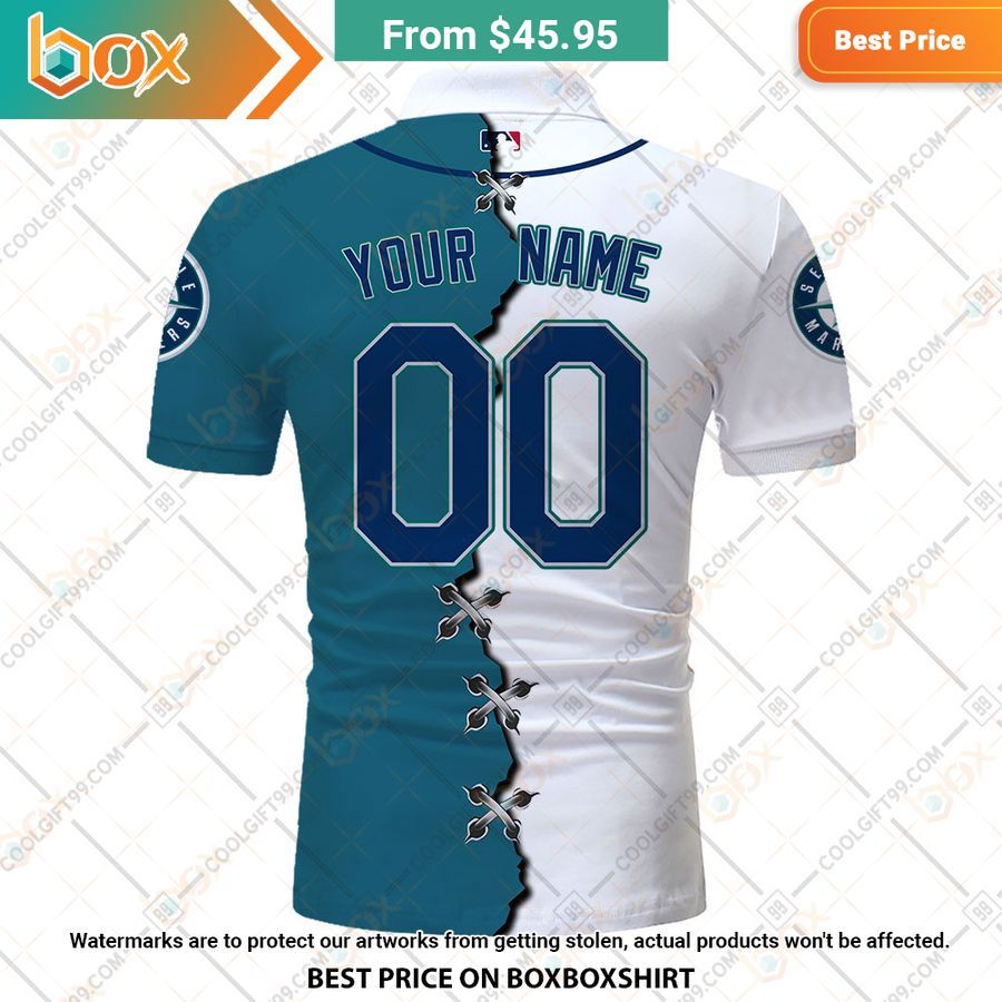 HOT MLB Seattle Mariners Mix jersey Style Polo Shirt 9