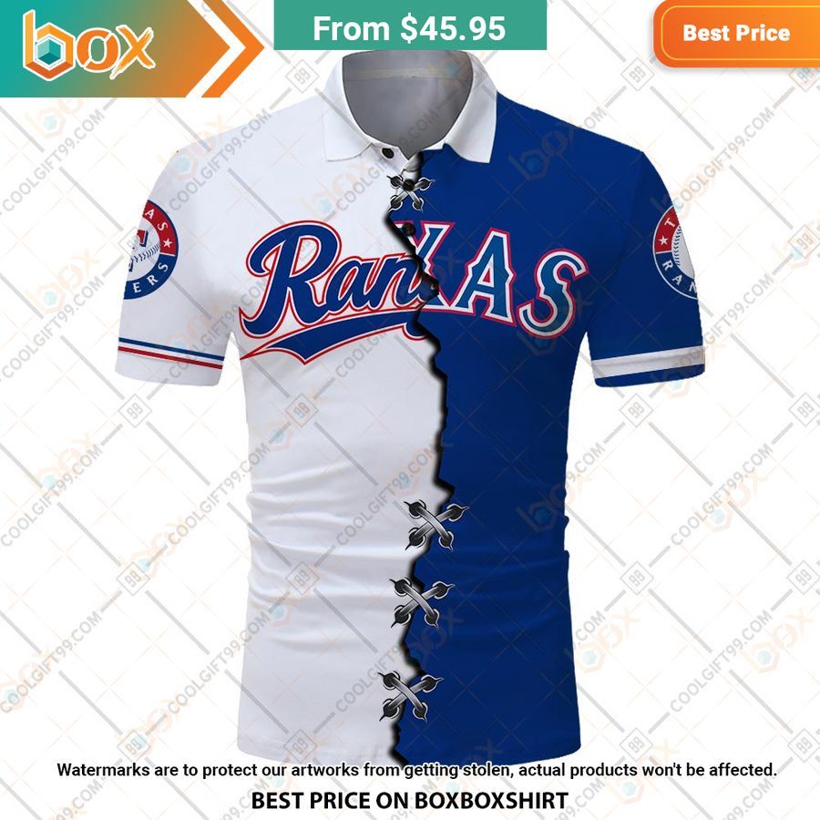 HOT MLB Texas Rangers Mix jersey Style Polo Shirt 2