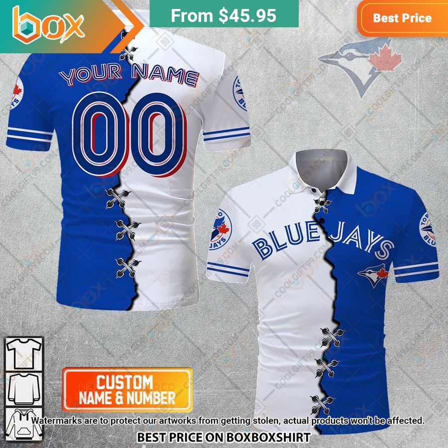 HOT MLB Toronto Blue Jays Mix jersey Style Polo Shirt 11