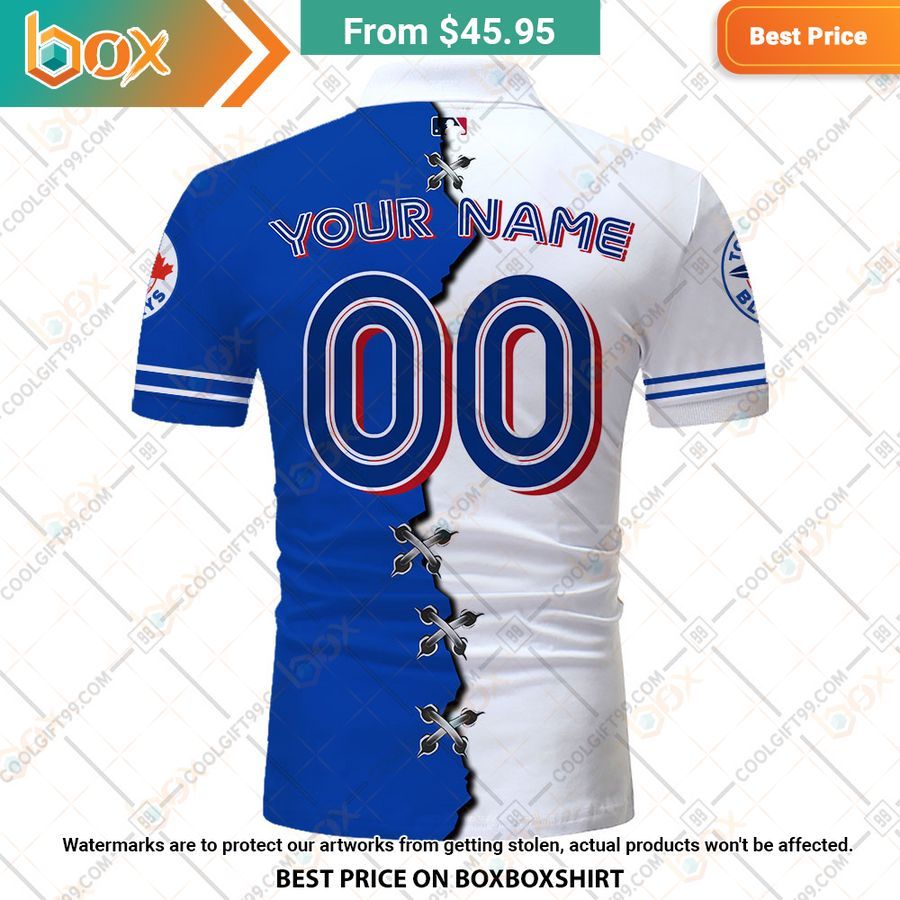HOT MLB Toronto Blue Jays Mix jersey Style Polo Shirt 13