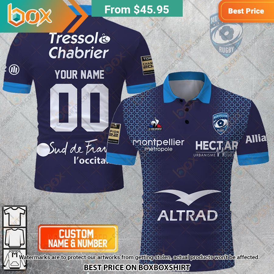 HOT Montpellier Herault Rugby 2223 Jersey Style Polo Shirt 7