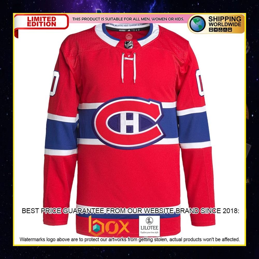 NEW Montreal Canadiens Adidas Custom Red Premium Hockey Jersey 5