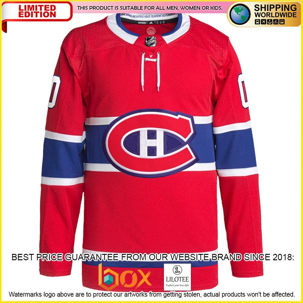 NEW Montreal Canadiens Adidas Custom Red Premium Hockey Jersey 2