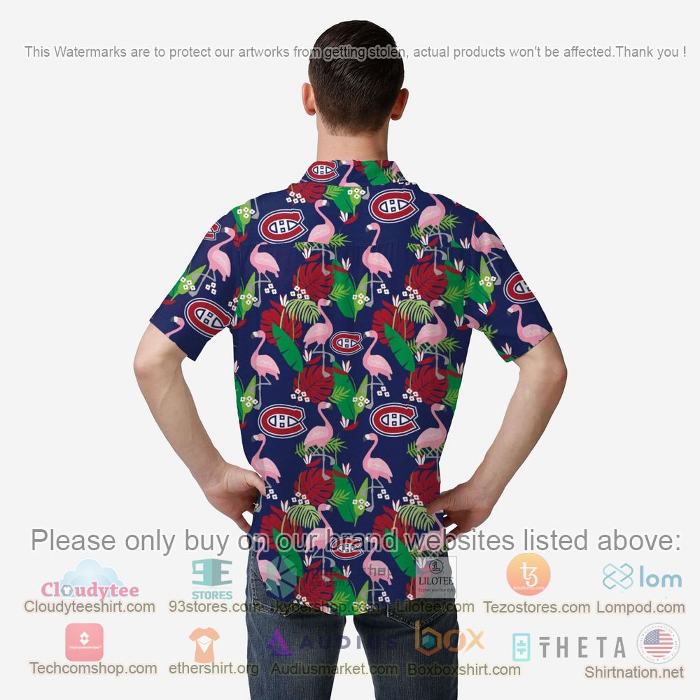 HOT Montreal Canadiens Floral Button-Up Hawaii Shirt 3