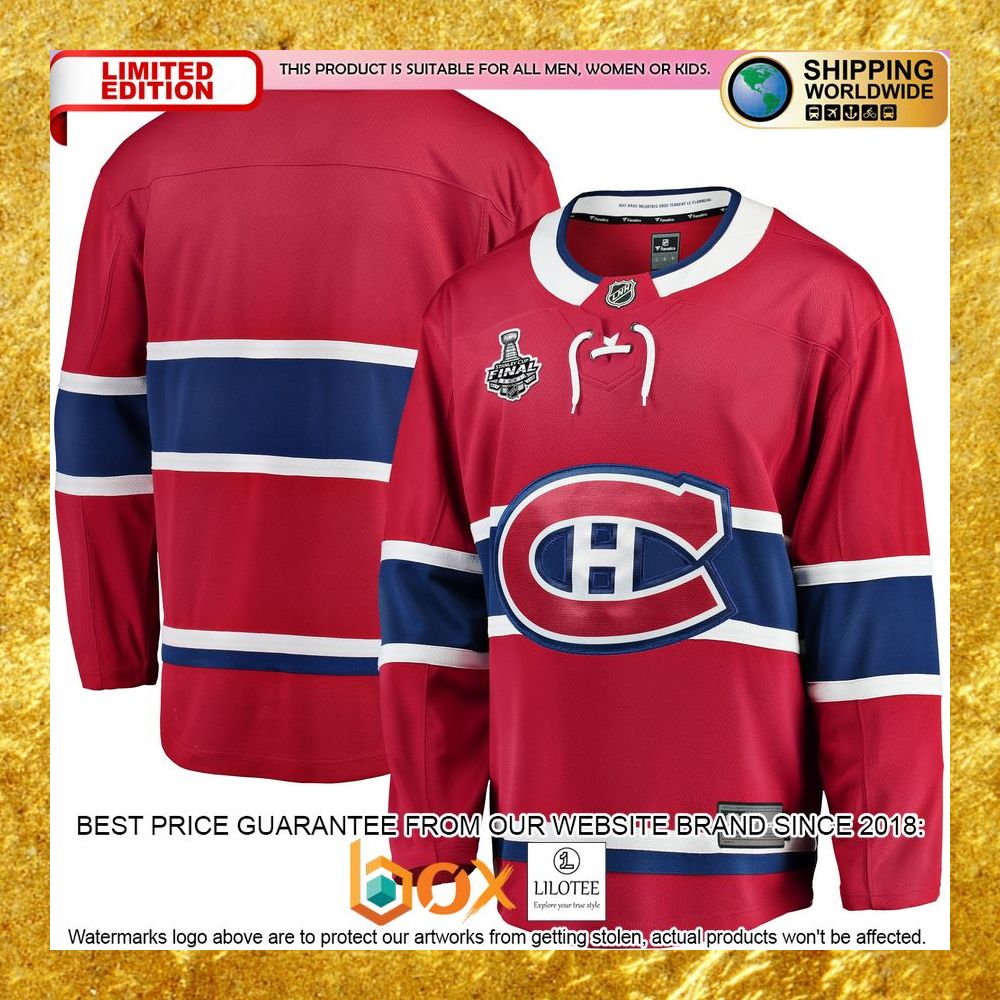 NEW Montreal Canadiens Home 2021 Stanley Cup Final Bound Red Hockey Jersey 8