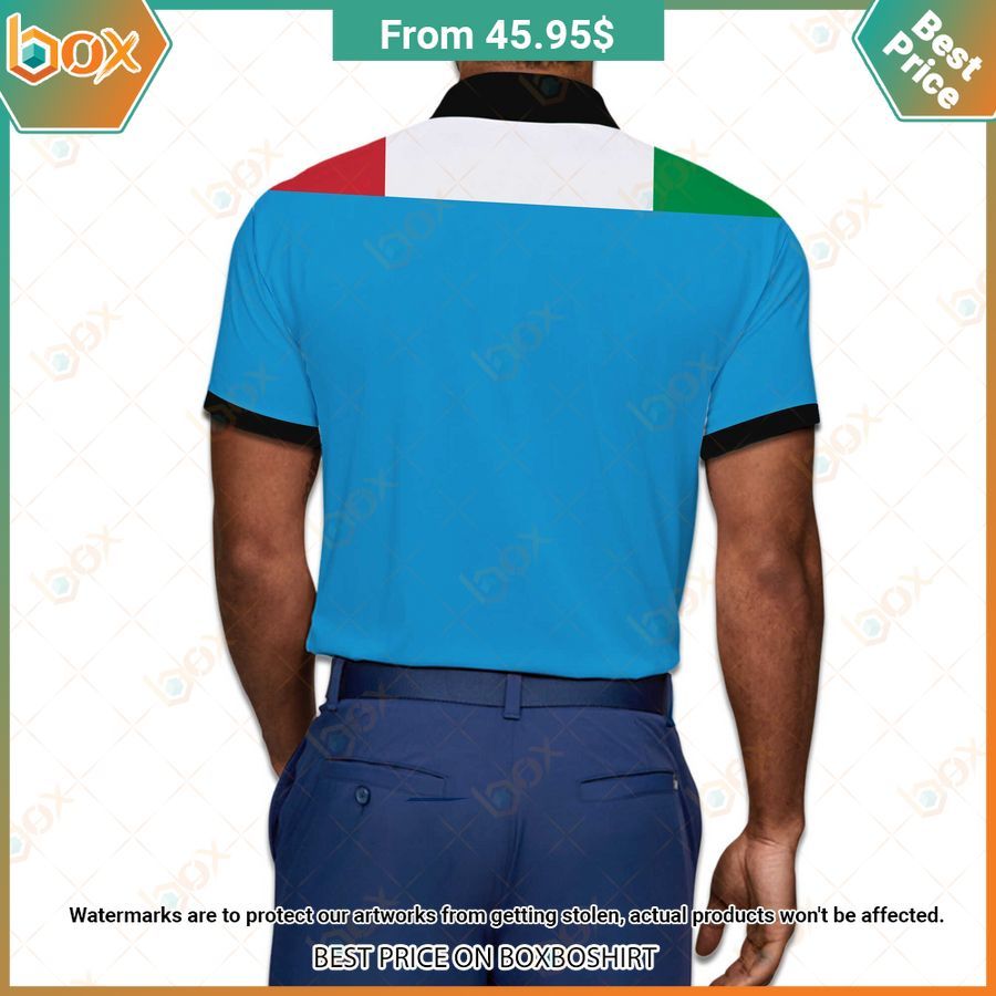 BEST Napoli Campione d'Italia FLAG OF THE ITALY Blue Polo 8