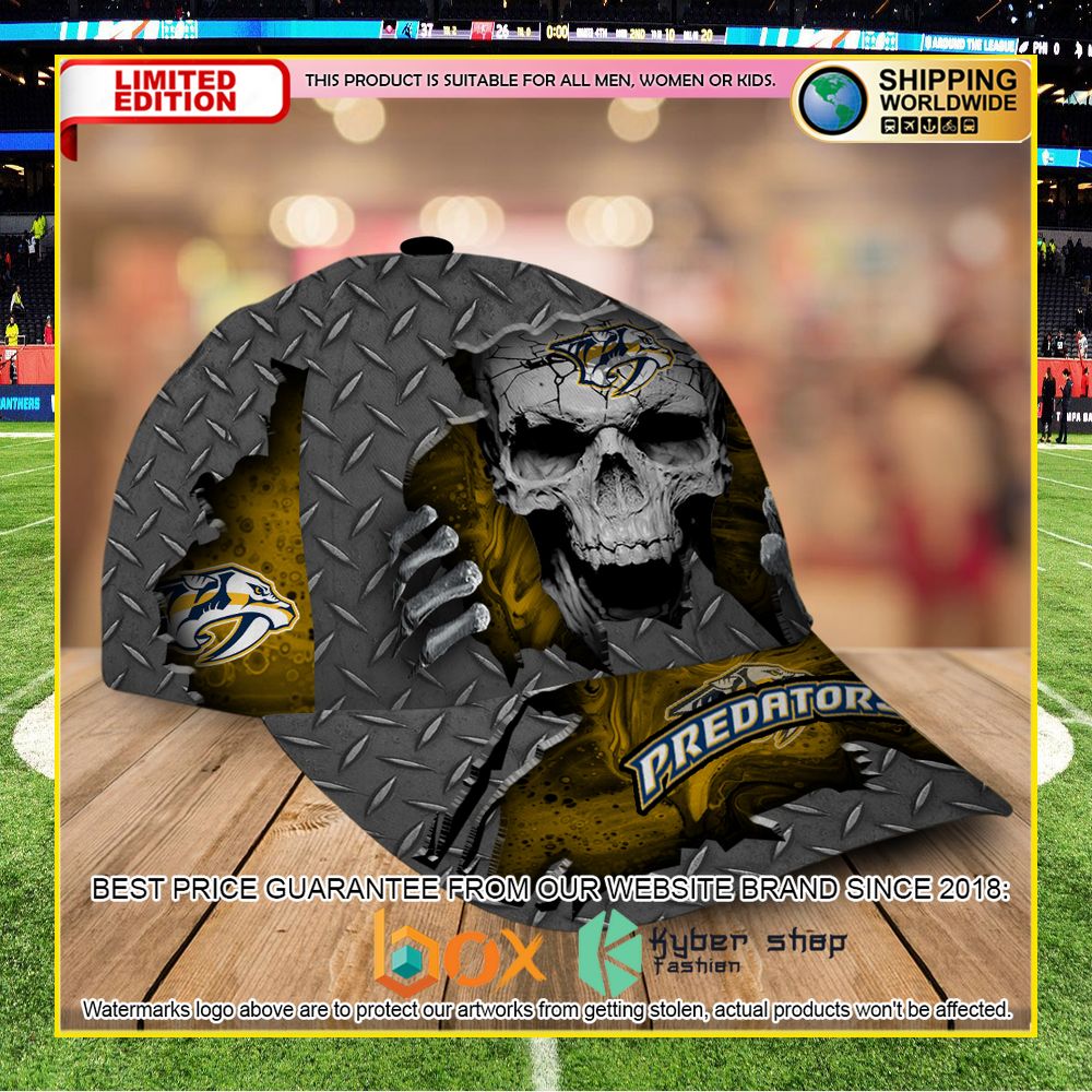 NEW Nashville Predators Custom Name NHL Skull Cap Hat 6