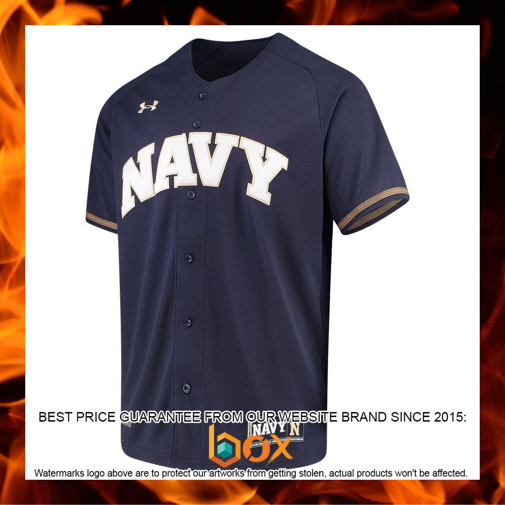 BEST Navy Midshipmen Under Armour Performance Replica Navy Baseball Jersey 6
