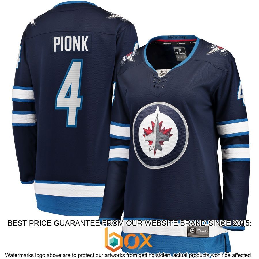 NEW Neal Pionk Winnipeg Jets Women's Home Player Navy Hockey Jersey 4