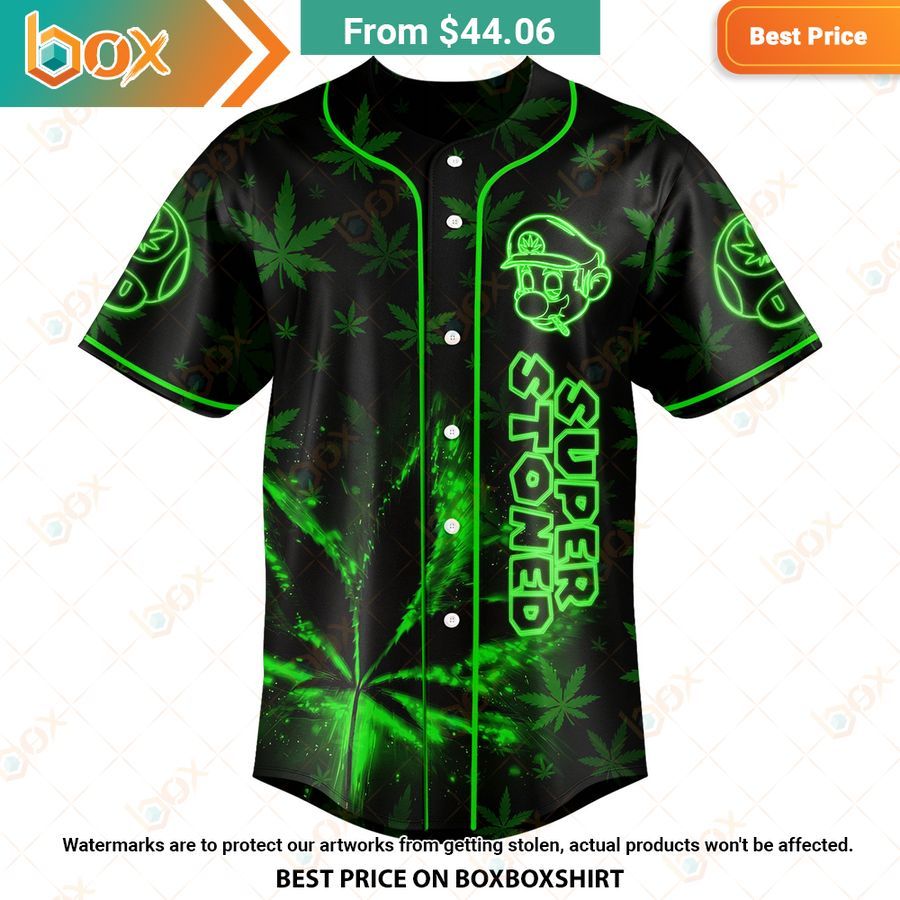 BEST Neon Mario Marijuana Baseball Jersey 4