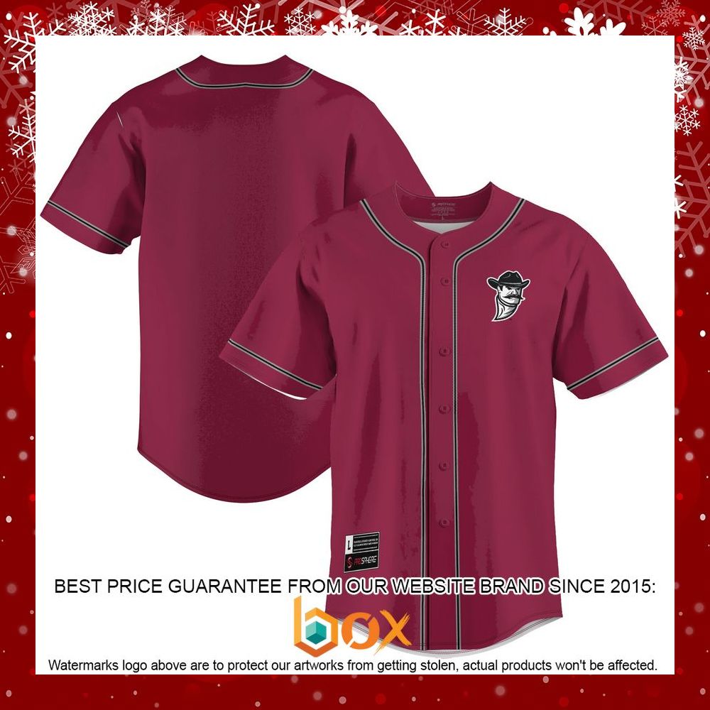 BEST New Mexico State Aggies Crimson Baseball Jersey 4