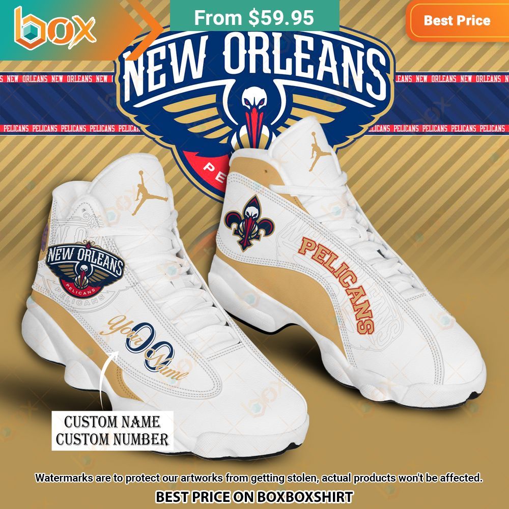 New Orleans Pelicans Personalized Air Jordan 13 Sneaker 1