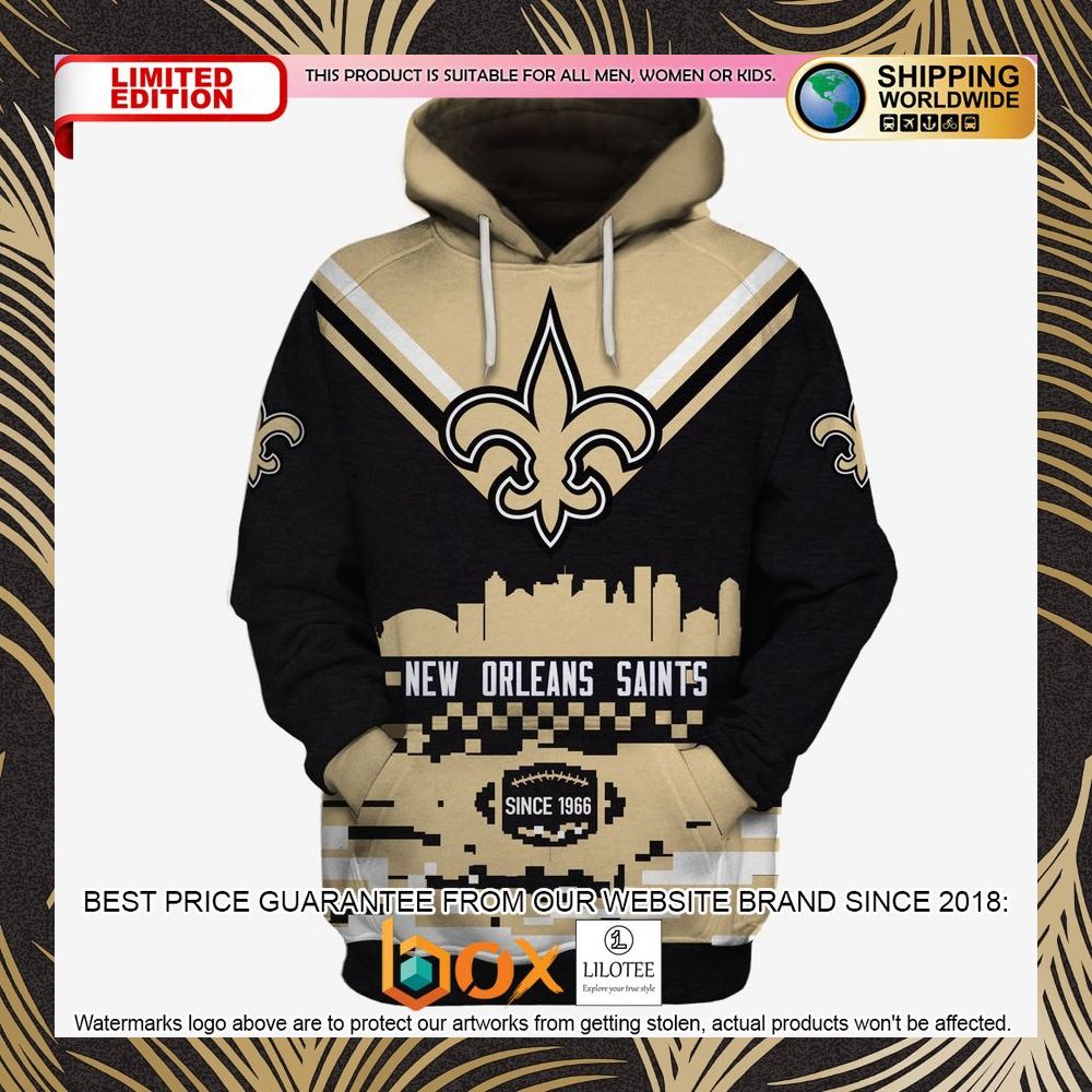 BEST New Orleans Saints Black 3D Shirt, Hoodie 1
