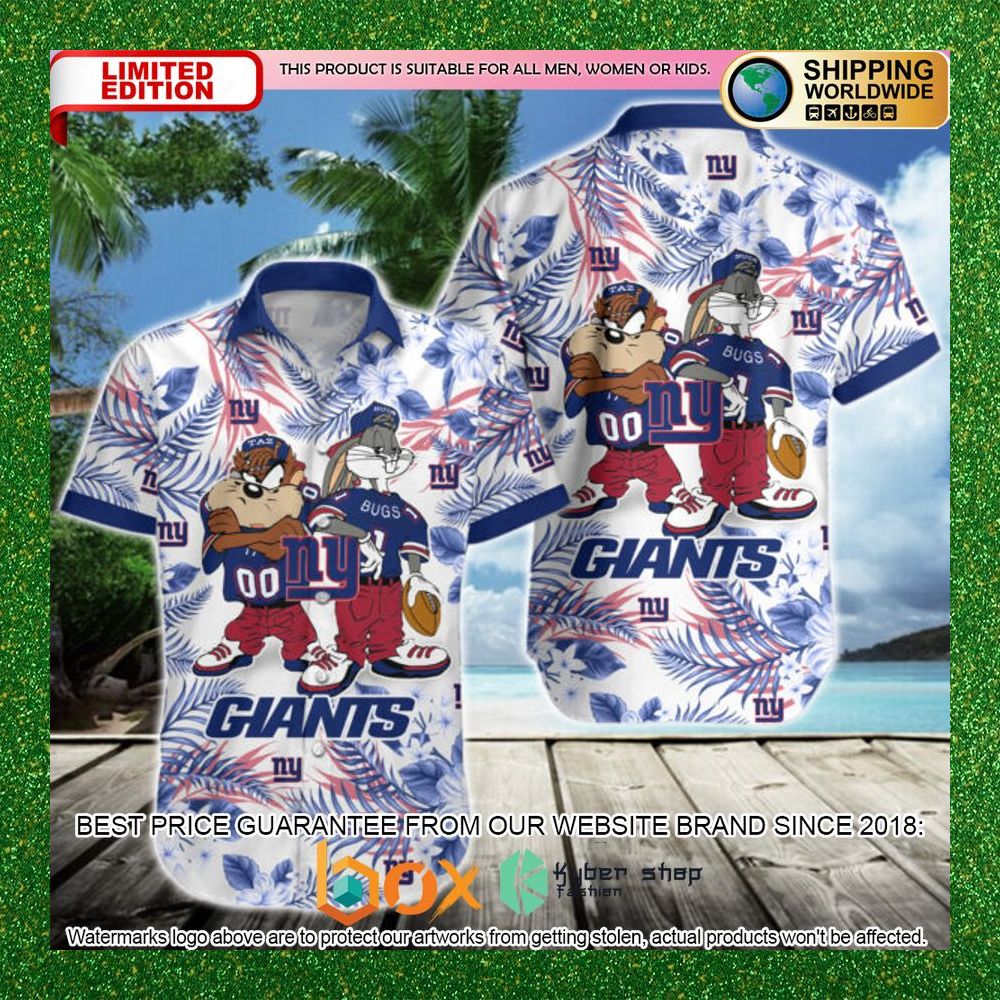 BEST Bugs Bunny Taz New York Giants Hawaii Shirt 6