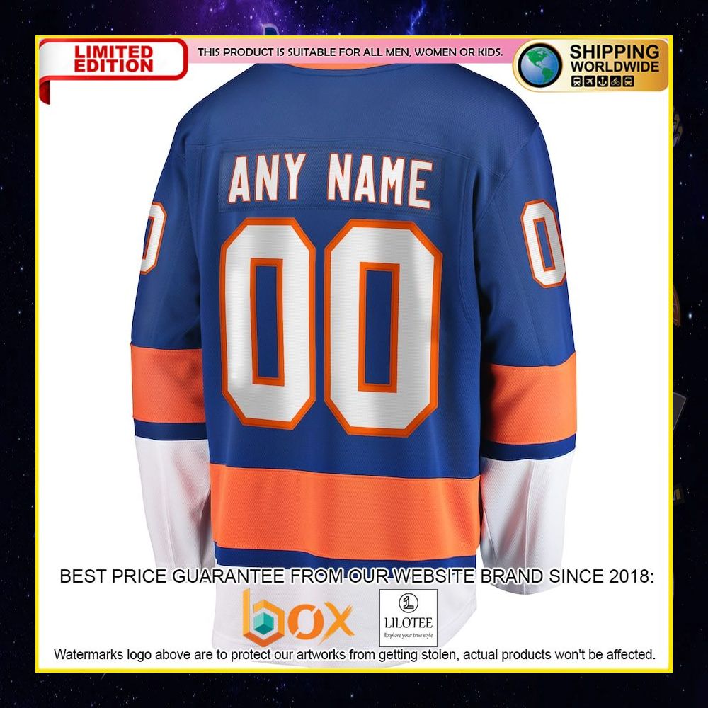 NEW New York Islanders Fanatics Branded Home Custom Blue Premium Hockey Jersey 9