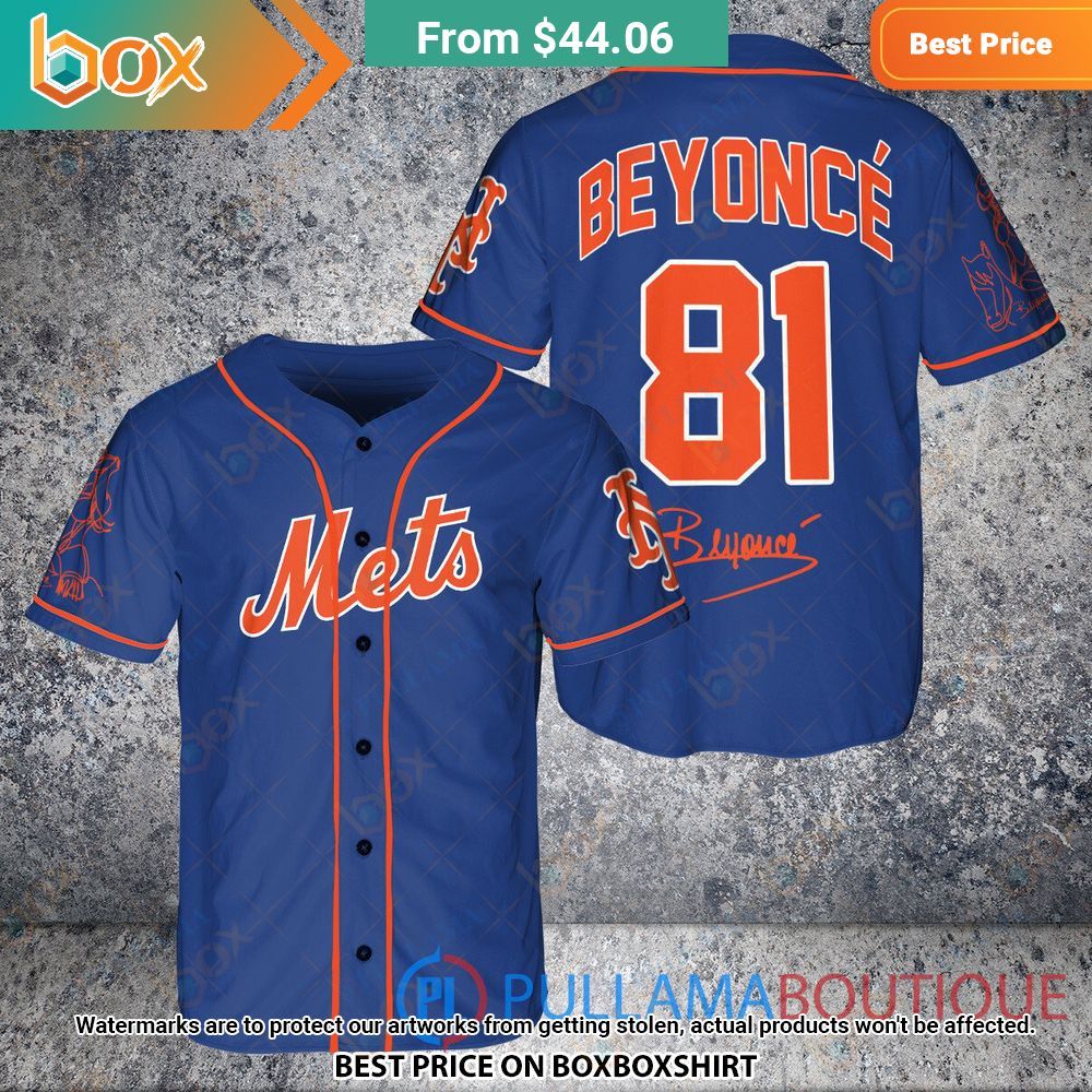 New York Mets Beyonce Royal Baseball Jersey 7
