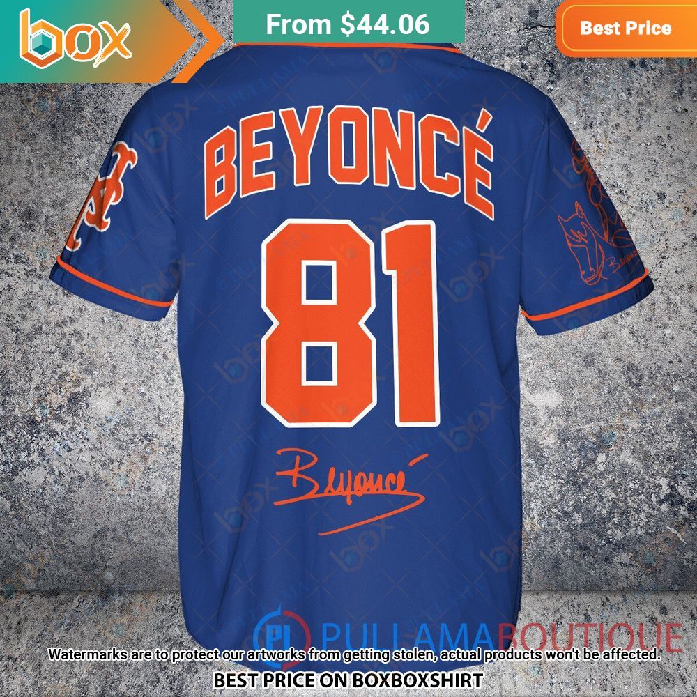 New York Mets Beyonce Royal Baseball Jersey 3