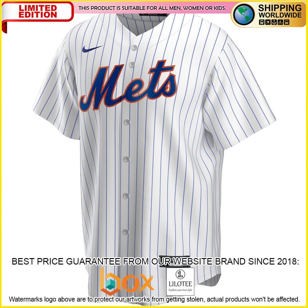 HOT New York Mets Team Custom Name Number White Baseball Jersey Shirt 2