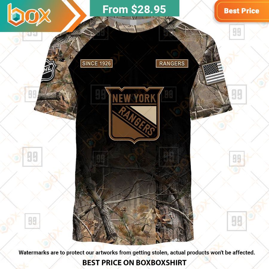 BEST New York Rangers Hunting Camouflage Custom Shirt 3