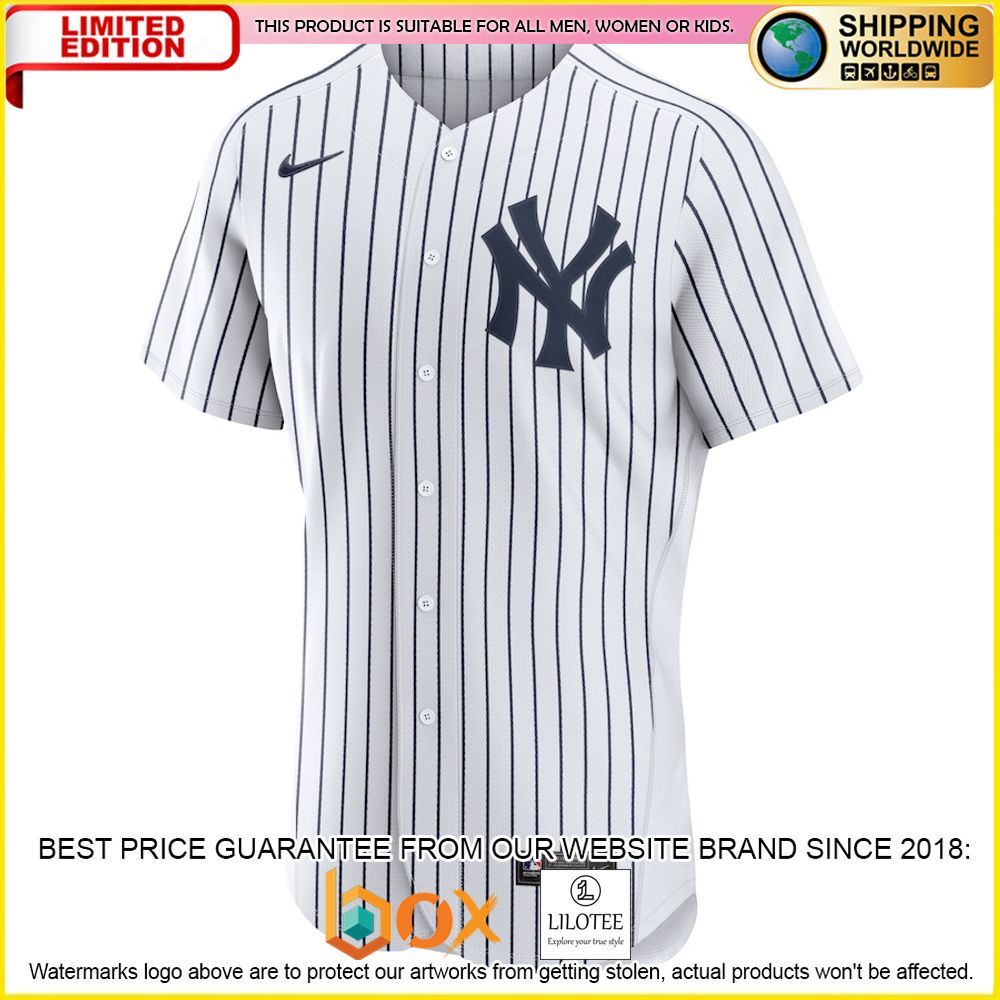 HOT New York Yankees Custom Name Number White Baseball Jersey Shirt 2