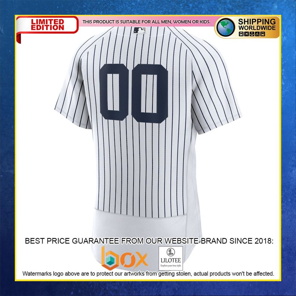 HOT New York Yankees Custom Name Number White Baseball Jersey Shirt 6