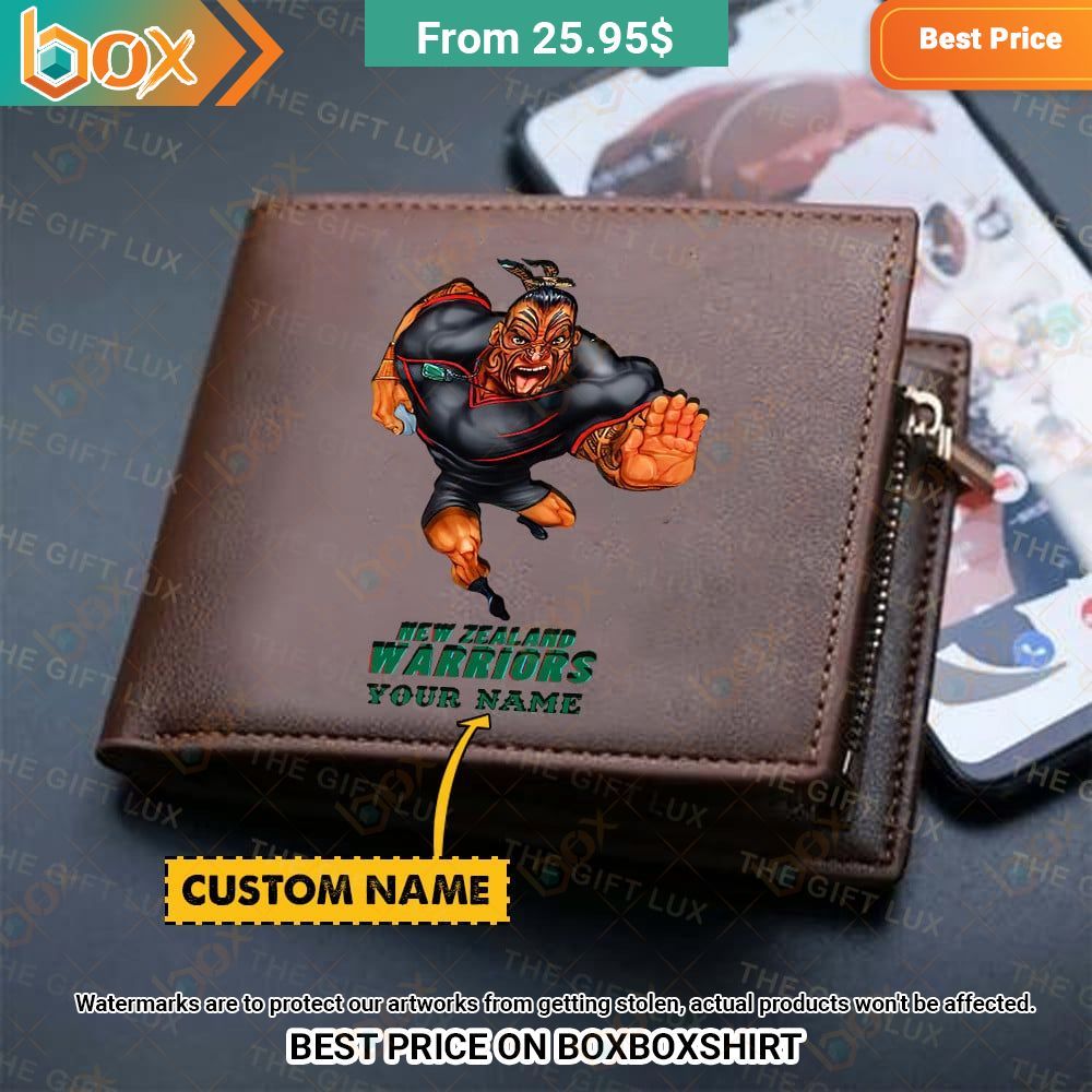 new zealand warriors mascot custom leather wallet 1 67