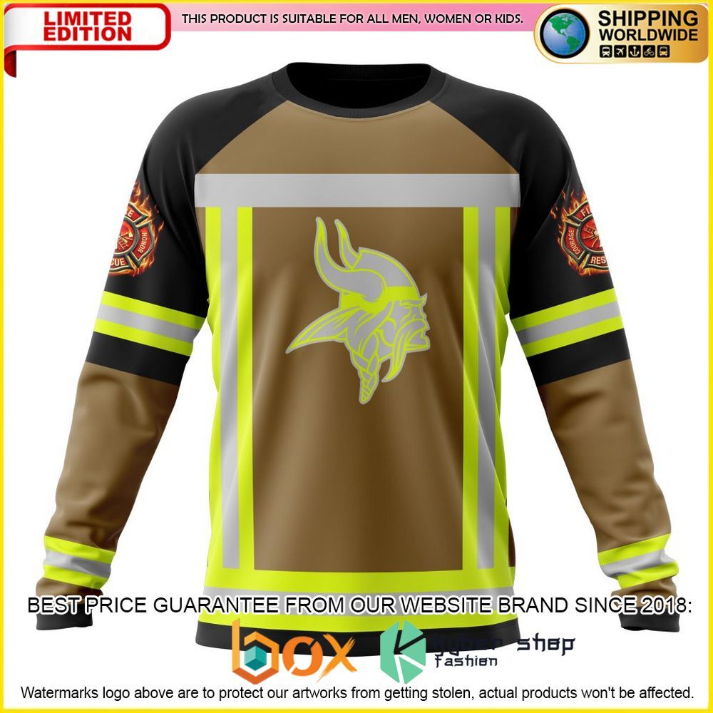 NEW NFL Minnesota Vikings Firefighter Personalized Shirt, Hoodie 6
