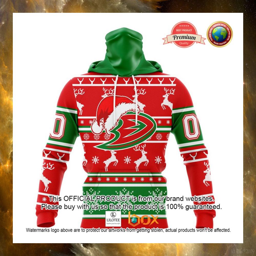 HOT NHL Anaheim Ducks Santa Hat Custom 3D Hoodie, T-Shirt 9
