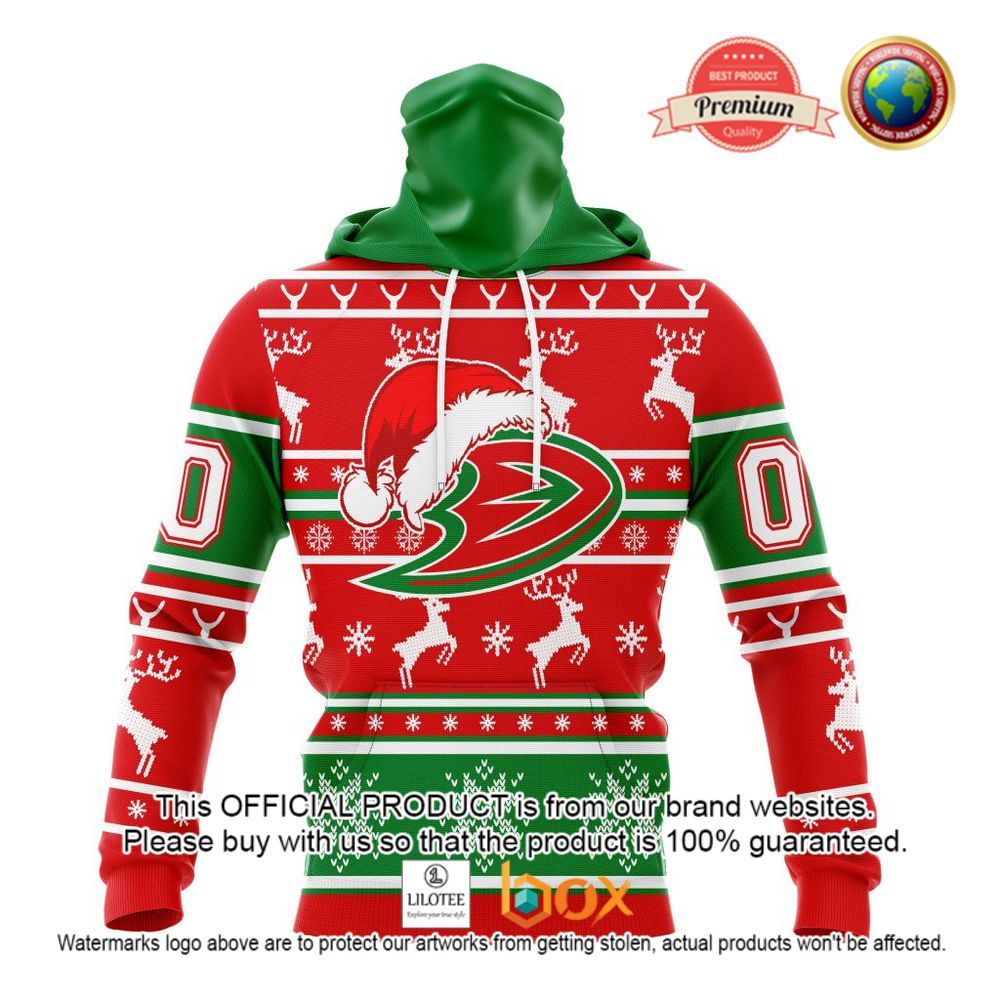 HOT NHL Anaheim Ducks Santa Hat Custom 3D Hoodie, T-Shirt 3