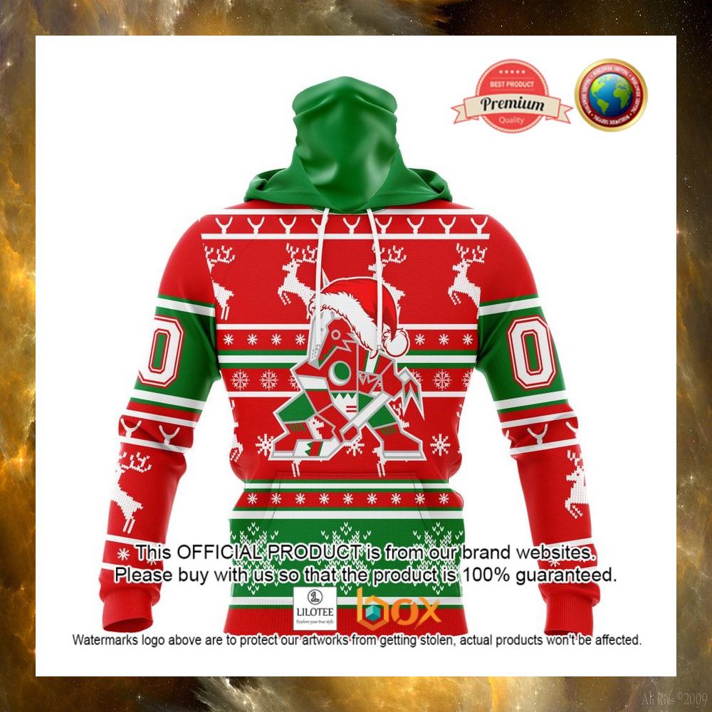 HOT NHL Arizona Coyotes Santa Hat Custom 3D Hoodie, T-Shirt 9