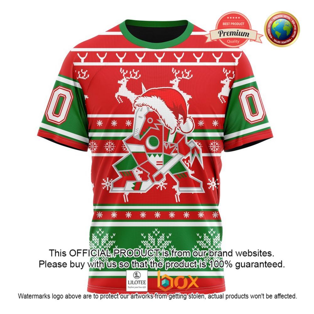 HOT NHL Arizona Coyotes Santa Hat Custom 3D Hoodie, T-Shirt 5