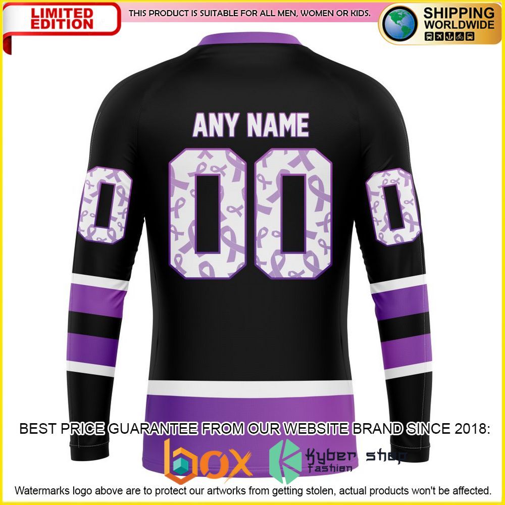 NEW NHL Boston Bruins Black Hockey Fights Cancer Personalized 3D Hoodie, Shirt 7