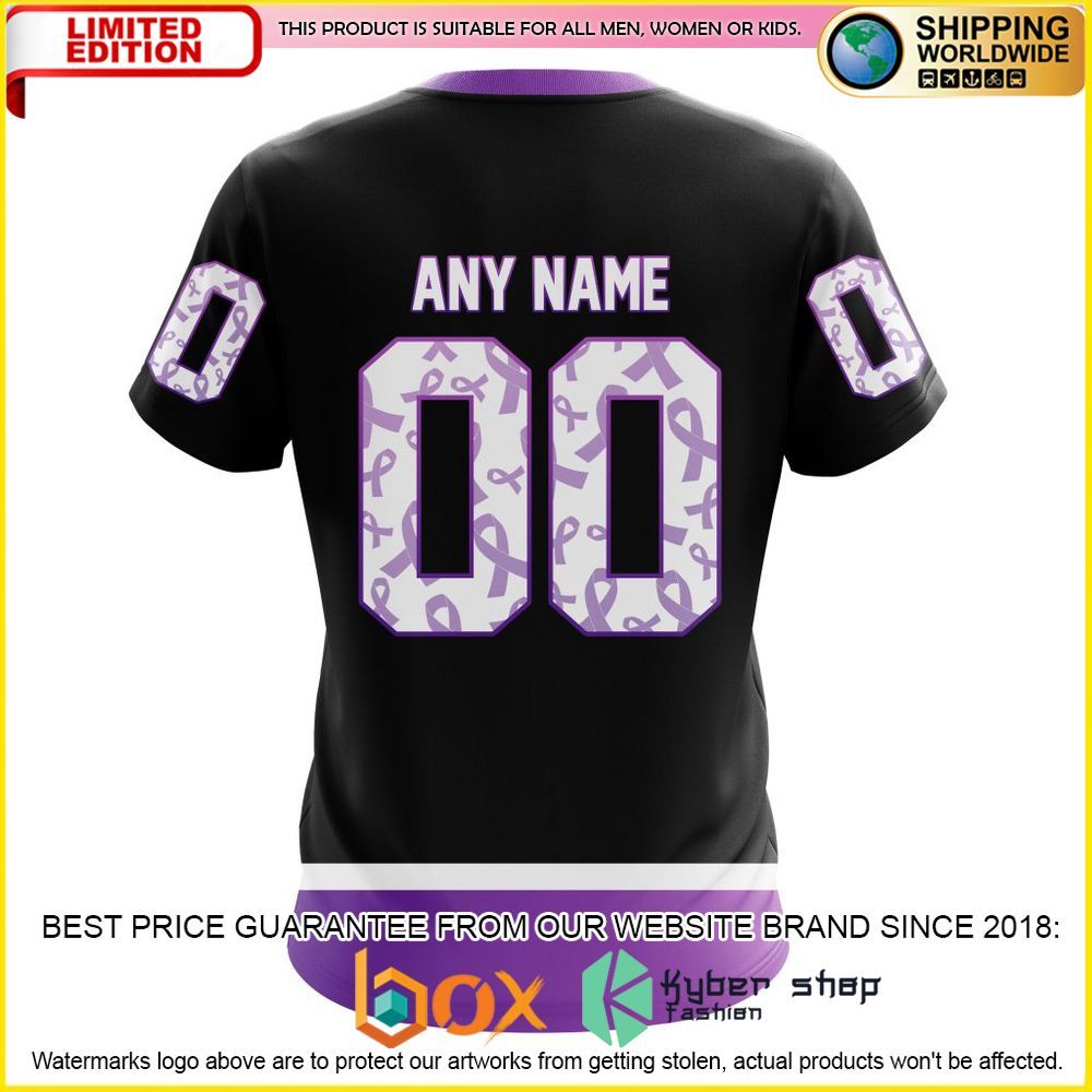 NEW NHL Boston Bruins Black Hockey Fights Cancer Personalized 3D Hoodie, Shirt 9