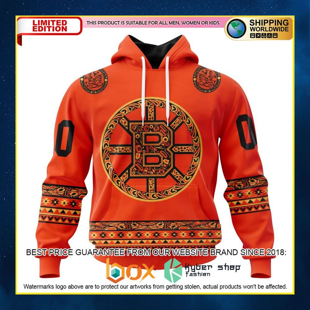 NEW NHL Boston Bruins National Day For Truth And Reconciliation Custom 3D Hoodie, Shirt 10