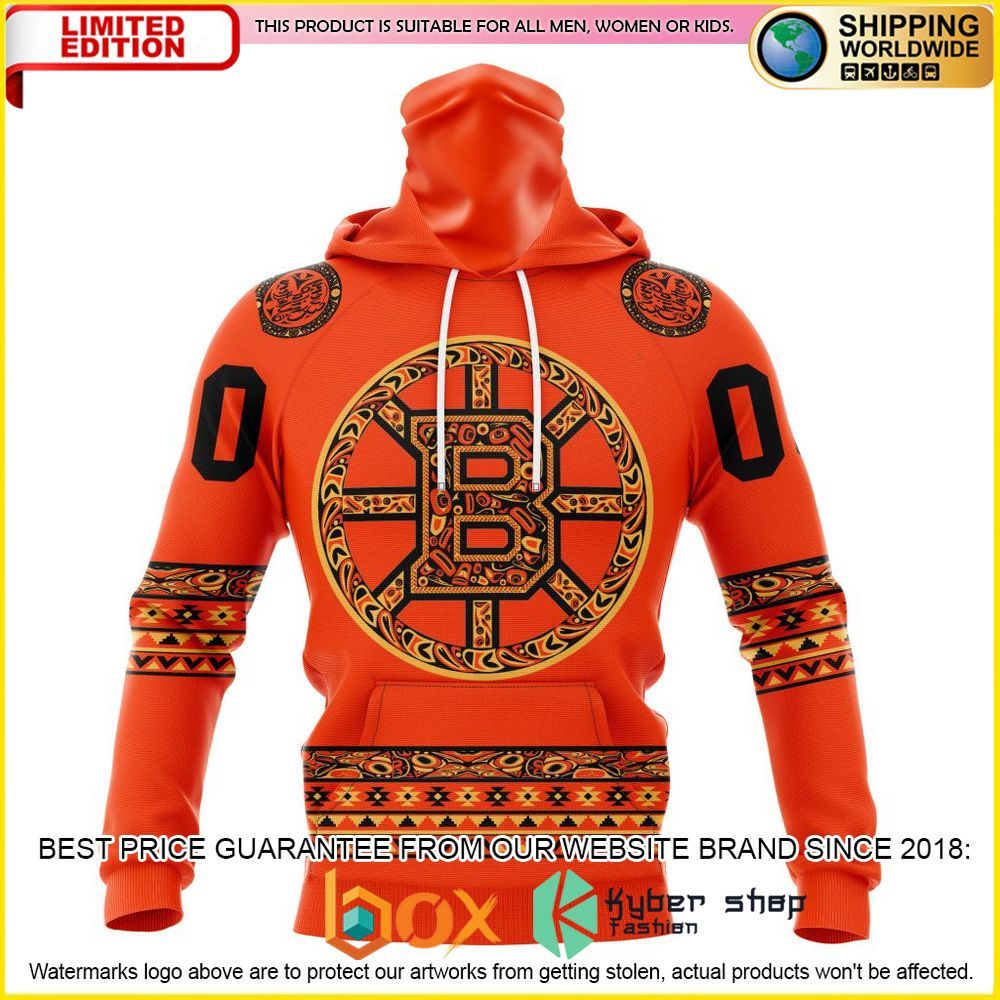 NEW NHL Boston Bruins National Day For Truth And Reconciliation Custom 3D Hoodie, Shirt 4