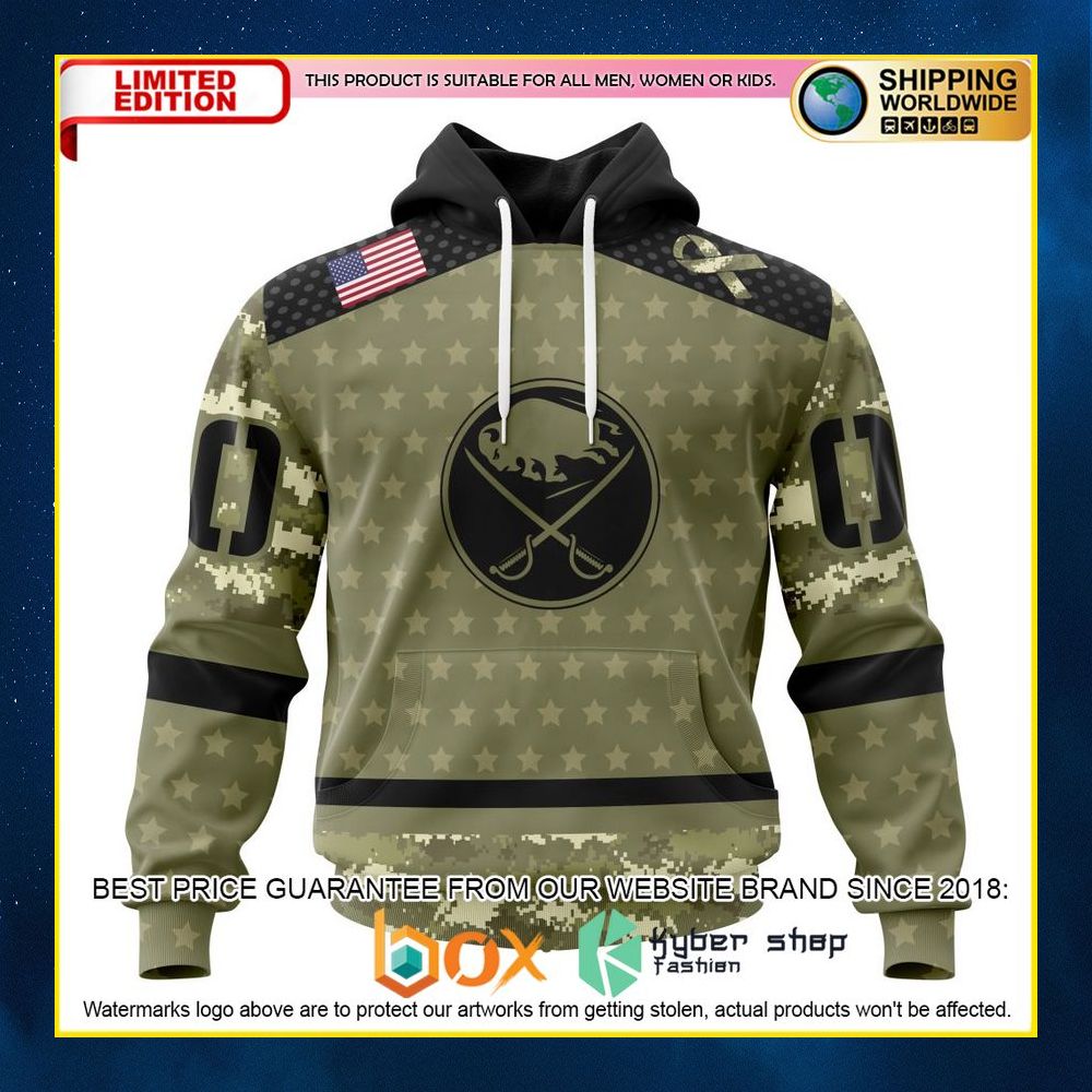 NEW NHL Buffalo Sabres Camo Military Appreciation Custom 3D Hoodie, Shirt 10