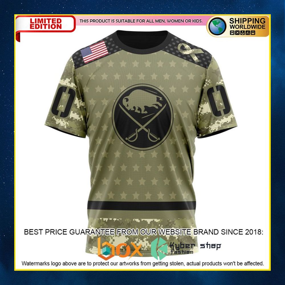 NEW NHL Buffalo Sabres Camo Military Appreciation Custom 3D Hoodie, Shirt 17