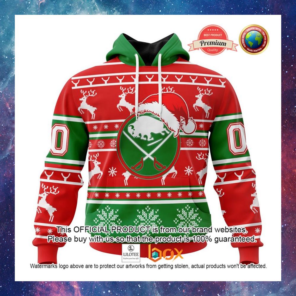 HOT NHL Buffalo Sabres Santa Hat Custom 3D Hoodie, T-Shirt 6