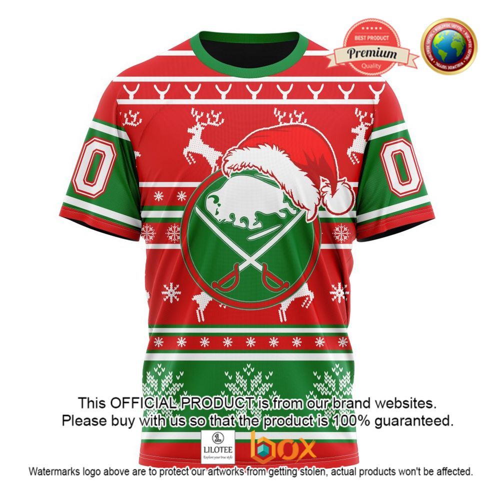 HOT NHL Buffalo Sabres Santa Hat Custom 3D Hoodie, T-Shirt 5