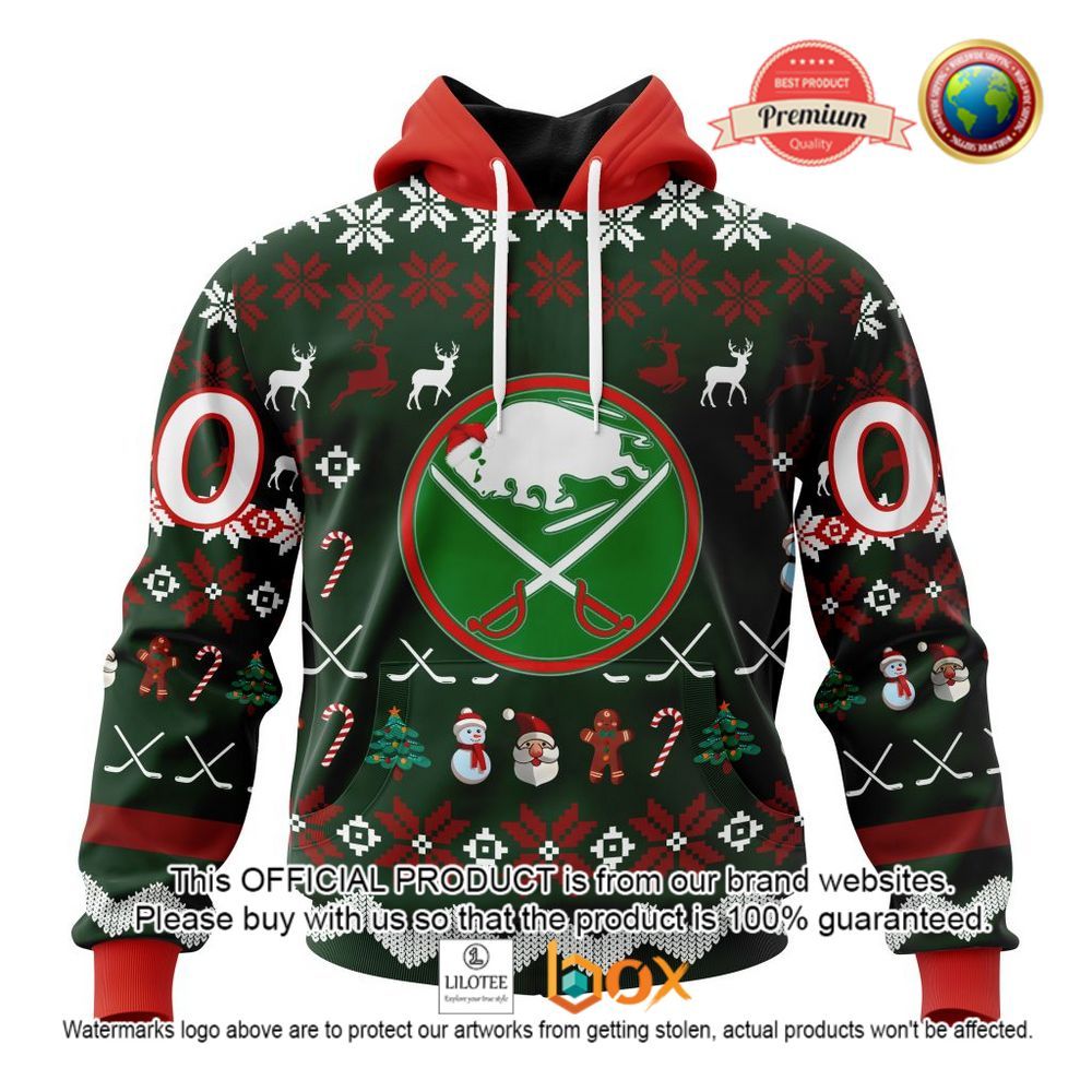 HOT NHL Buffalo Sabres Team Santa Hat Custom 3D Hoodie, T-Shirt 1