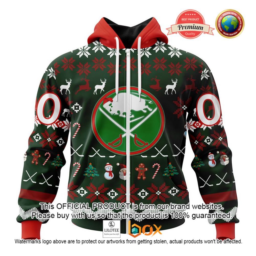 HOT NHL Buffalo Sabres Team Santa Hat Custom 3D Hoodie, T-Shirt 2