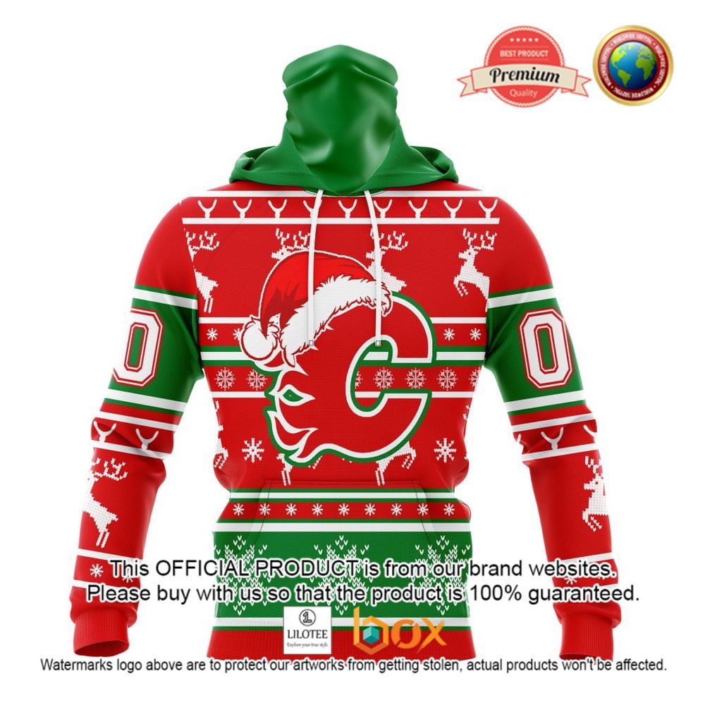 HOT NHL Calgary Flames Santa Hat Custom 3D Hoodie, T-Shirt 3