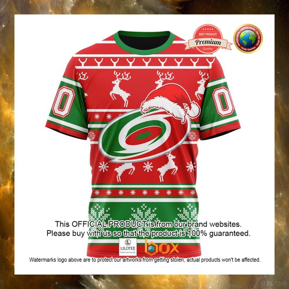 HOT NHL Carolina Hurricanes Santa Hat Custom 3D Hoodie, T-Shirt 12