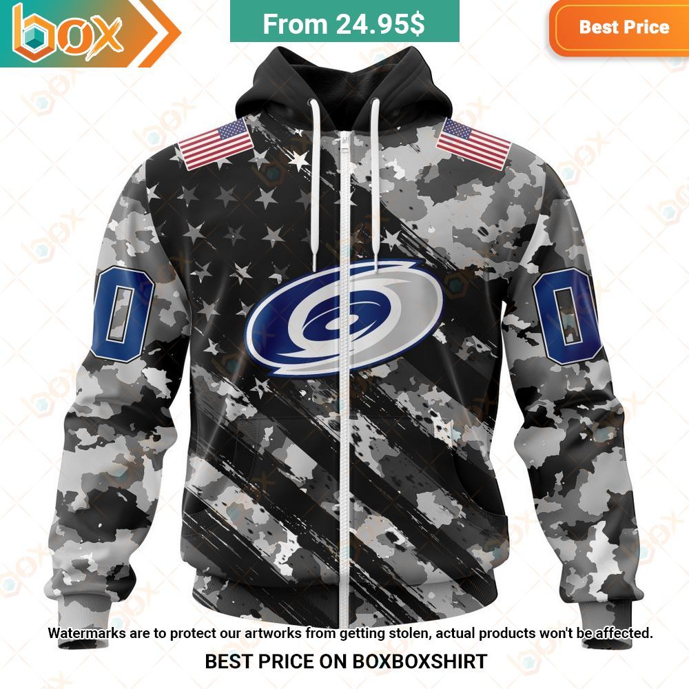nhl carolina hurricanes special camo military custom hoodie 2 216