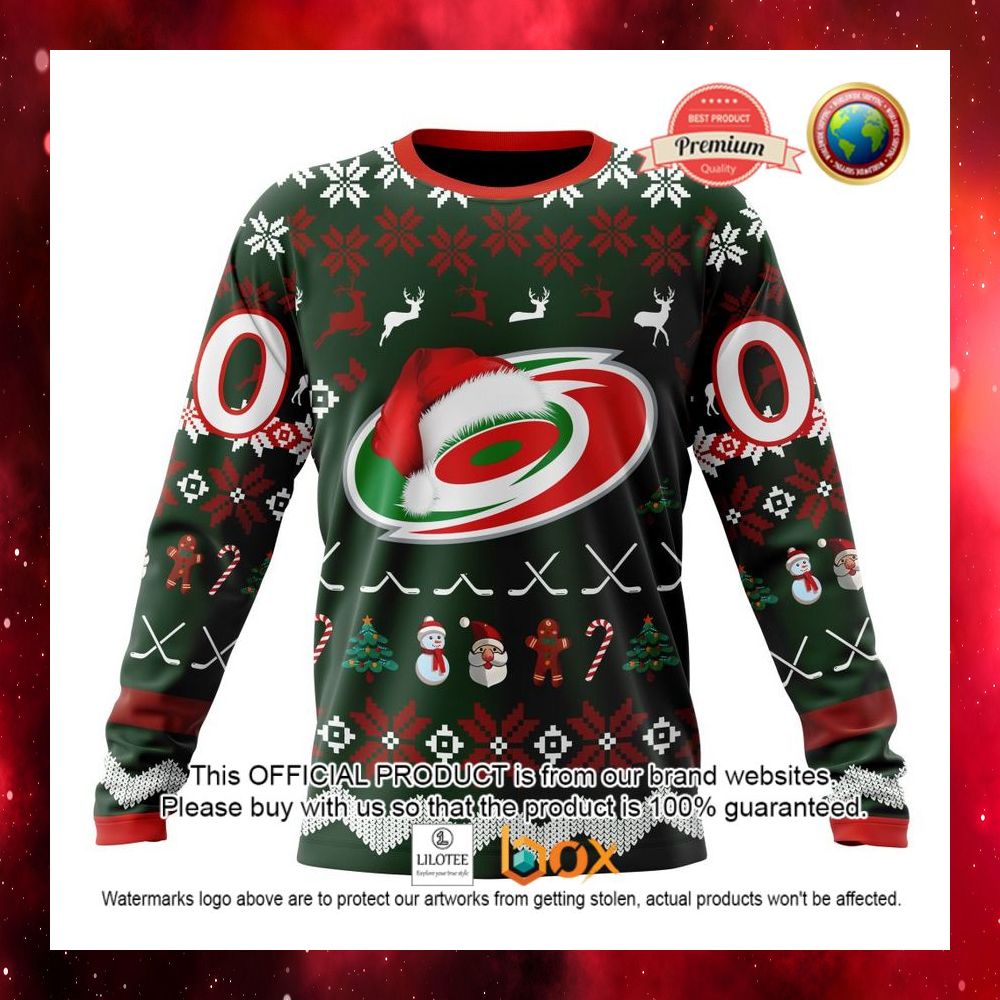 HOT NHL Carolina Hurricanes Team Santa Hat Custom 3D Hoodie, T-Shirt 10